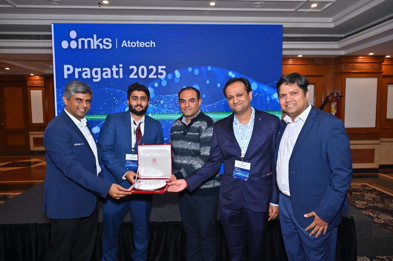 Pragati 2025 Award Ceremony - Team receiving award on stage